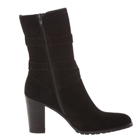 Genuine Suede Engineer Block Heeled Combat Boots - Picture 14 of 16